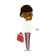 cartoon arrogant businessman pointing N6