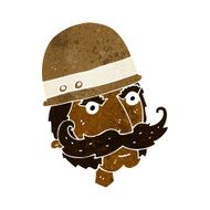 cartoon victorian big game hunter N6