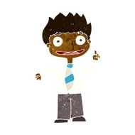 cartoon man with idea N101