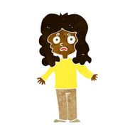 cartoon worried woman N40