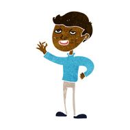 cartoon man making excellent gesture N6