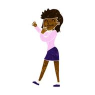 cartoon happy businesswoman N5
