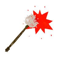 cartoon bloody medieval mace N4