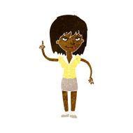 cartoon woman with idea N135