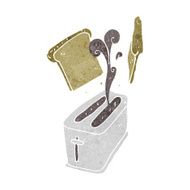 cartoon toaster spitting out bread N4