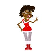 cartoon woman making dismissive gesture N10
