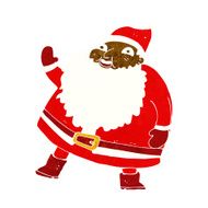 funny waving santa claus cartoon N11