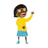 cartoon stressed out woman N13