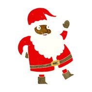 funny waving santa claus cartoon N12