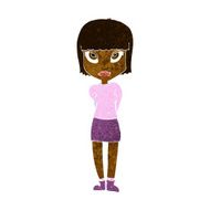 Cartoon Woman Standing N16