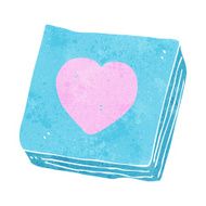 cartoon love heart notes pad N2
