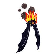 cartoon spooky bat N8
