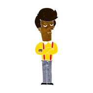 cartoon bored man N23