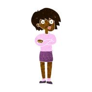 cartoon woman wit crossed arms N6