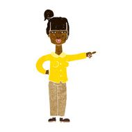 cartoon woman pointing N111