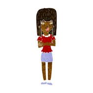 Cartoon Woman Standing N17