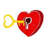 cartoon heart with key N2