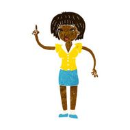 cartoon woman with idea N137