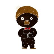 cartoon little black bear N3