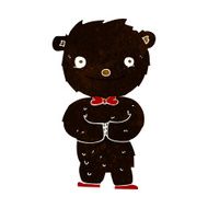 cartoon little black bear N4