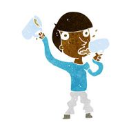 Cartoon Man Drinking Beer N15