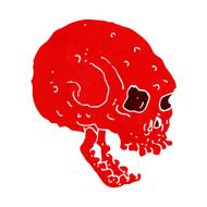 cartoon spooky skull N93