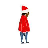 cartoon person in winter clothes N6