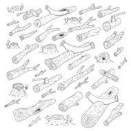 Logs Wood Isolated Vector