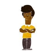 cartoon man with folded arms N18