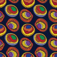 Champignons seamless pattern