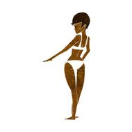 cartoon woman in bikini N27