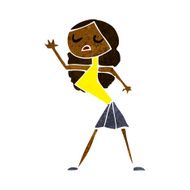 cartoon woman dancing N16