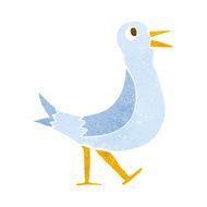 cartoon walking bird N10