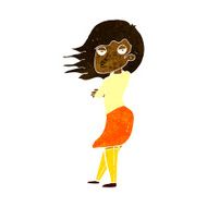 cartoon woman making photo face N6