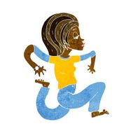 cartoon woman running N6
