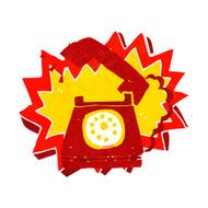 cartoon ringing telephone N16