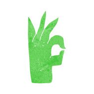 cartoon okay hand gesture N11