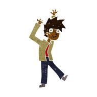 cartoon excited boy N82