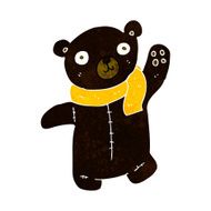 cute cartoon black teddy bear N3