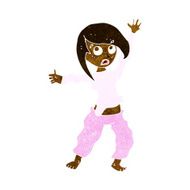 cartoon frightened woman N17