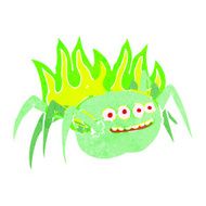 cartoon spooky spider N10