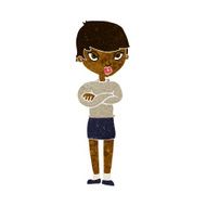 cartoon annoyed woman N101