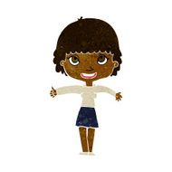 cartoon happy girl N59
