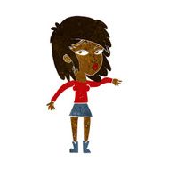 cartoon woman playing it cool N6