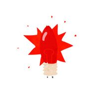 cartoon red light bulb N14