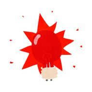cartoon red light bulb N15