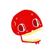 cartoon spooky skull N95