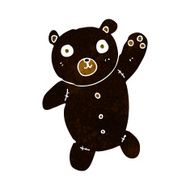 cartoon cute black teddy bear N2