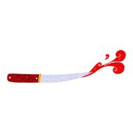 cartoon kitchen knife cutting N2