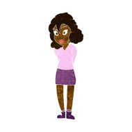 cartoon confused woman N71